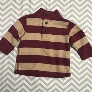 🔴 Striped Polo Sweater